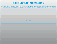 Tablet Screenshot of metallbau-schoenbrunn.de